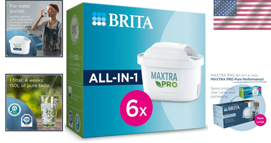 Eco-Friendly MAXTRA PRO Water Filter Cartridge Pack - Reduces Chlorine & PFAS!