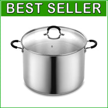 Load image into Gallery viewer, Versatile 24qt Sauce Pot with Tempered Glass Lid - Professional Stainless Steel