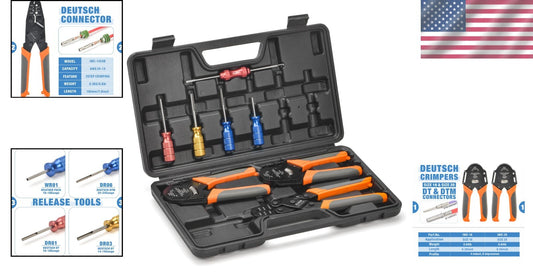 8-Piece iCrimp Crimping Tool Kit for Deutsch Connectors & Weather Pack Terminals
