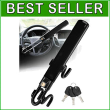 Load image into Gallery viewer, Universal Anti-Theft Steering Wheel Lock - Steel and Plastic Dipped Design