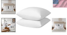Load image into Gallery viewer, Luxurious Down Feather Pillow Inserts 28x28 - Set of 2 Cotton Cover Essentials