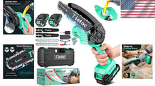 Load image into Gallery viewer, Compact 6-Inch Electric Chainsaw with Dual Batteries - Perfect for Home &amp; Garden