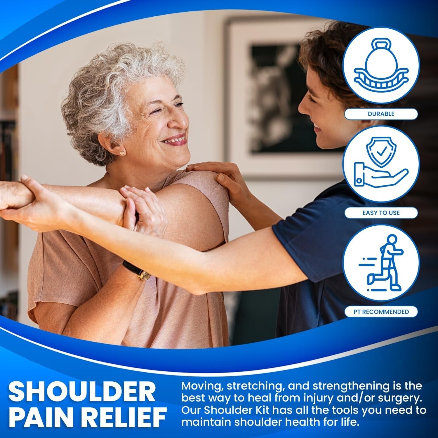 FSA/HSA Approved Shoulder Rehab Kit – Adjustable Pulley & Resistance Exercises