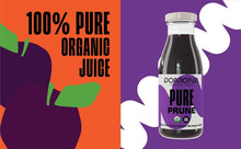 Load image into Gallery viewer, Natural Cold Pressed Prune Juice - 12 Pack, No Additives, Eco-Friendly Bottles