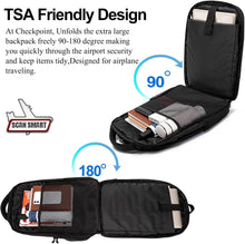 Load image into Gallery viewer, TSA Friendly 17.3'' Laptop Travel Backpack with USB Port - Anti Theft Design