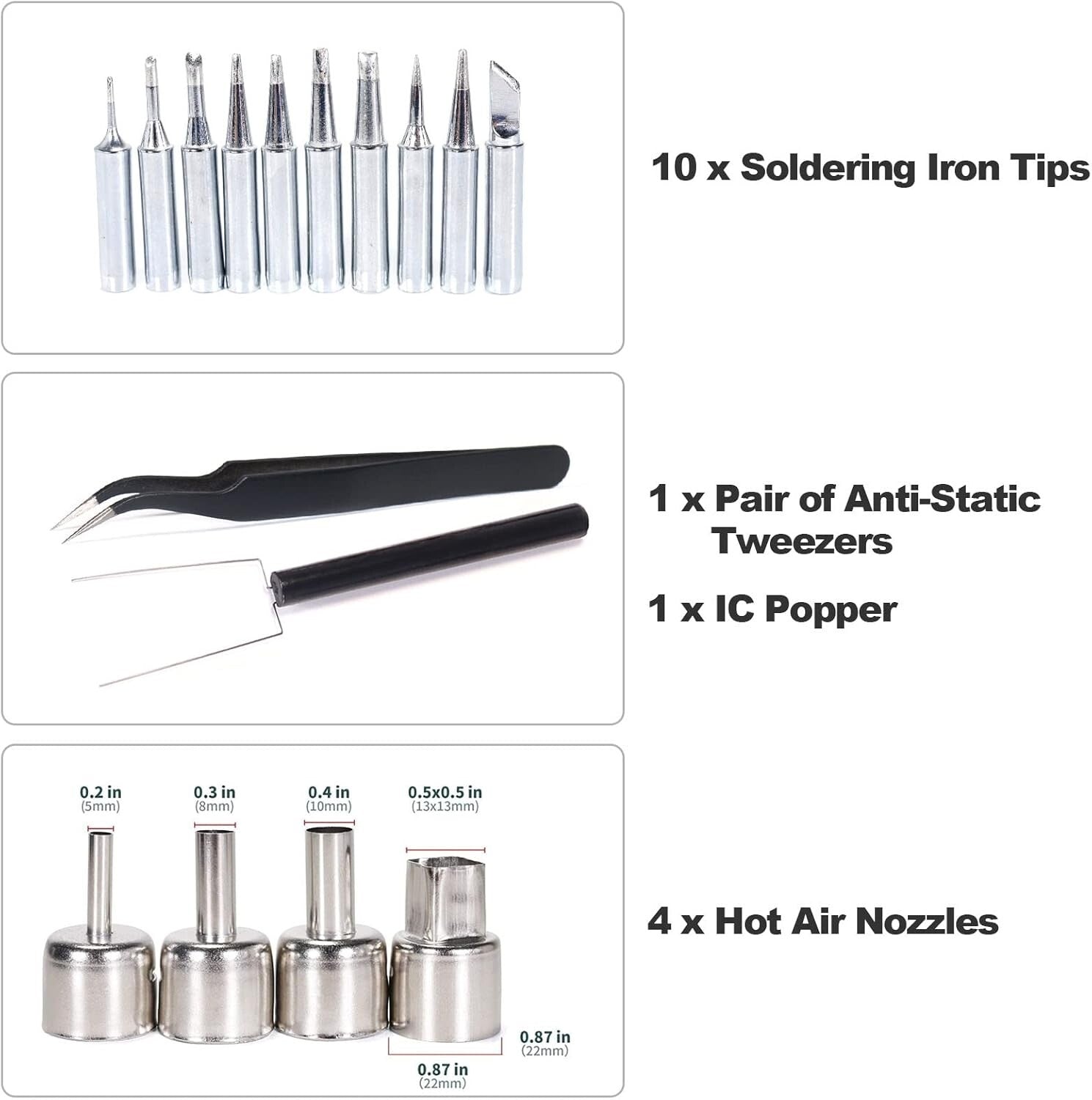 Versatile 995D+ Hot Air Gun & Soldering Iron Station with Programmable Features