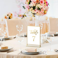 Load image into Gallery viewer, Double-Sided Acrylic Picture Frames with Gold Frames - Perfect for Menu Displays