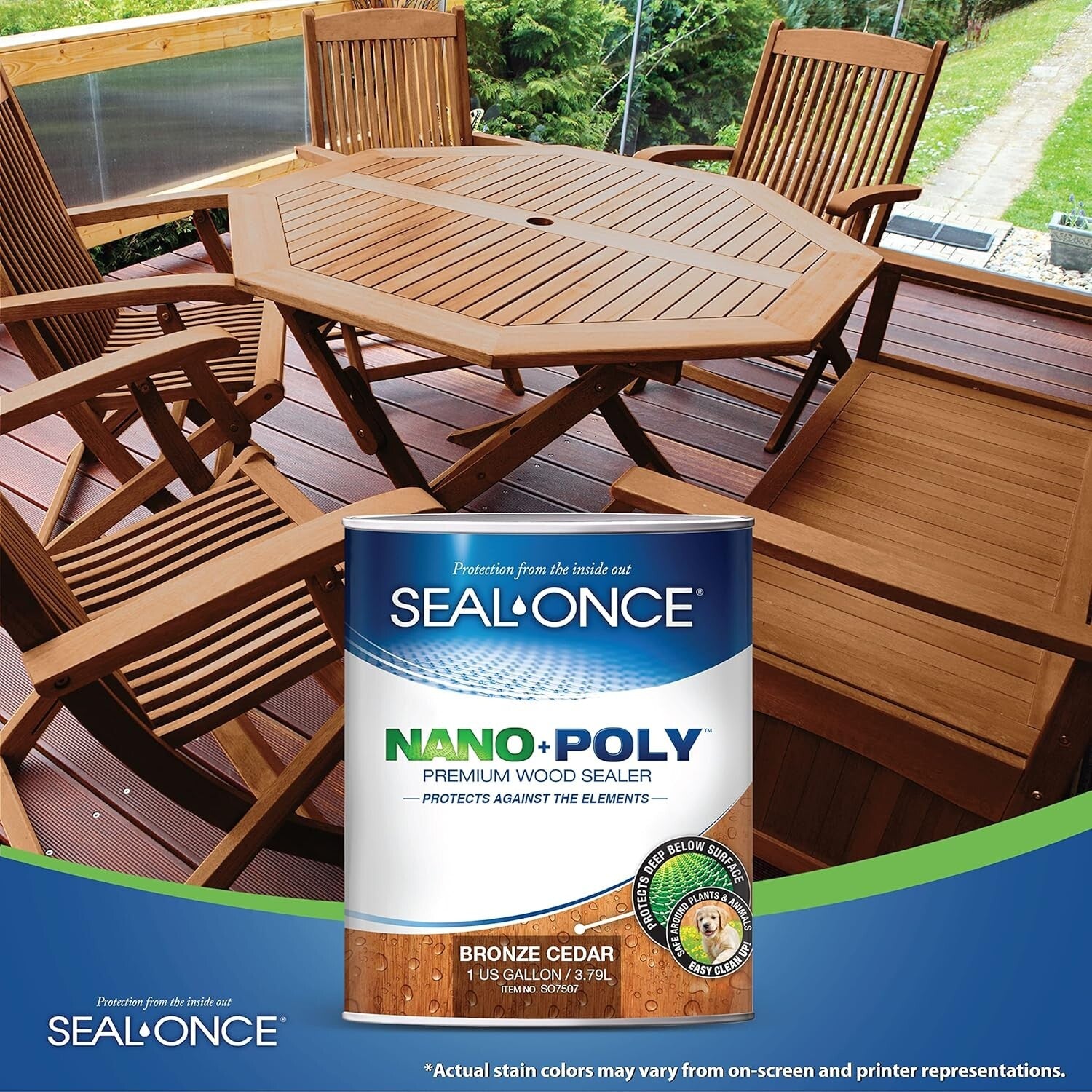 1 Gallon Premium Polyurethane Wood Sealer in Bronze Cedar - Gloss & Matte Finish