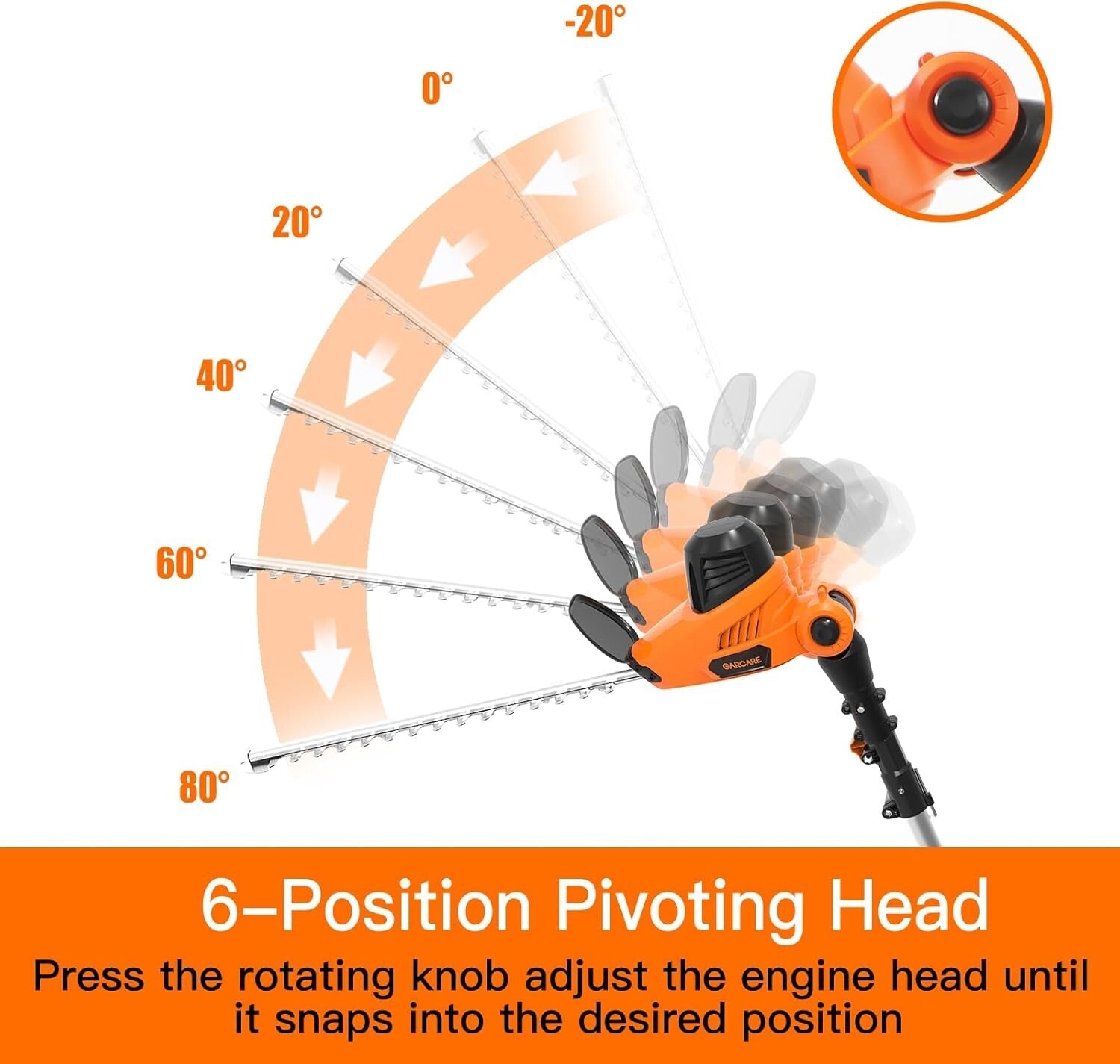 Extendable Electric Pole Hedge Trimmer - 600W Power, Safety Features Included