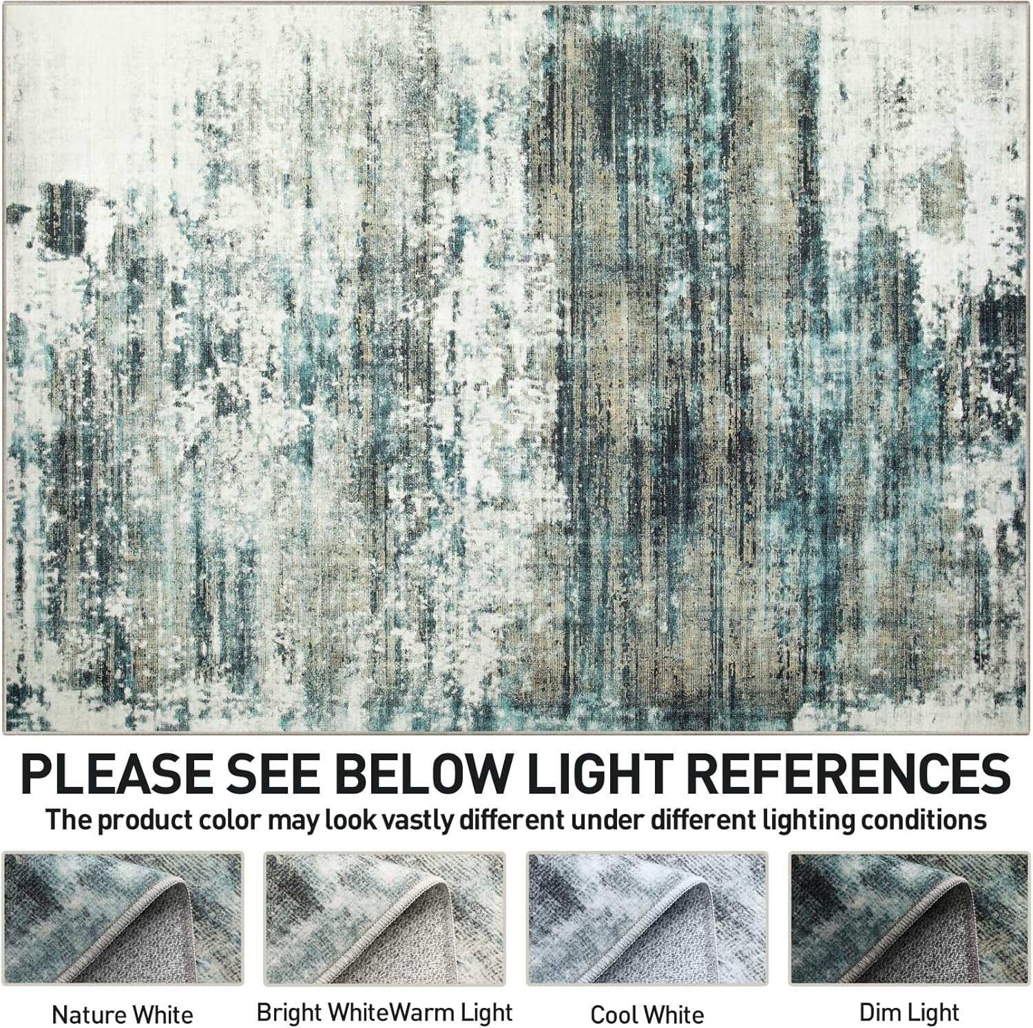 Soft Touch 8' x 10' Indoor Abstract Area Rug - Safe, Stylish, and Easy to Care