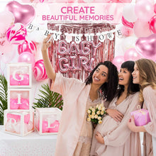 Load image into Gallery viewer, Stylish Jumbo Pink Baby Shower Décor - 165 Pieces Including Banners and Balloons