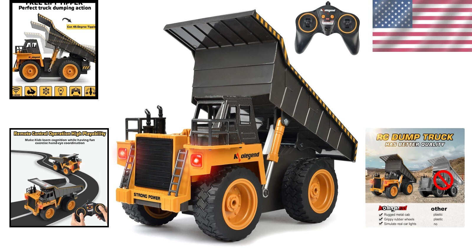 4WD Remote Control Dump Truck with Realistic Design – Perfect Gift for Kids