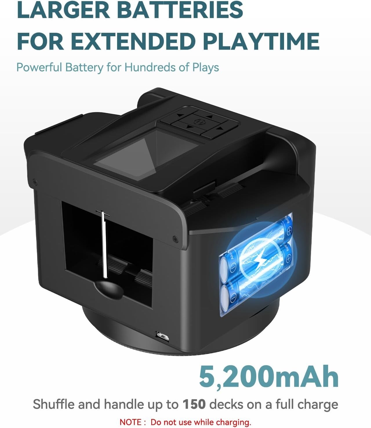 Quiet 2-in-1 Card Shuffler & Dealer with Remotes - Rechargeable for Endless Fun