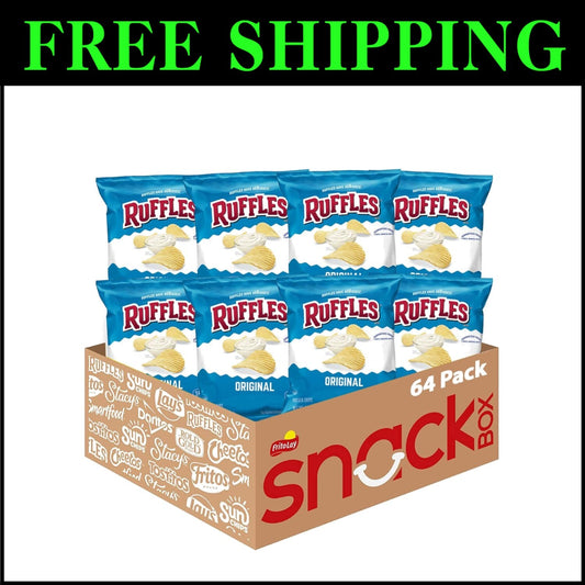 Delicious Original Potato Chips 1.5oz Bag Pack of 64 - Great for Snacking