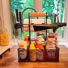 Load image into Gallery viewer, Versatile BBQ Caddy with Magnetic Tool Holder &amp; Paper Towel Rack for Grilling