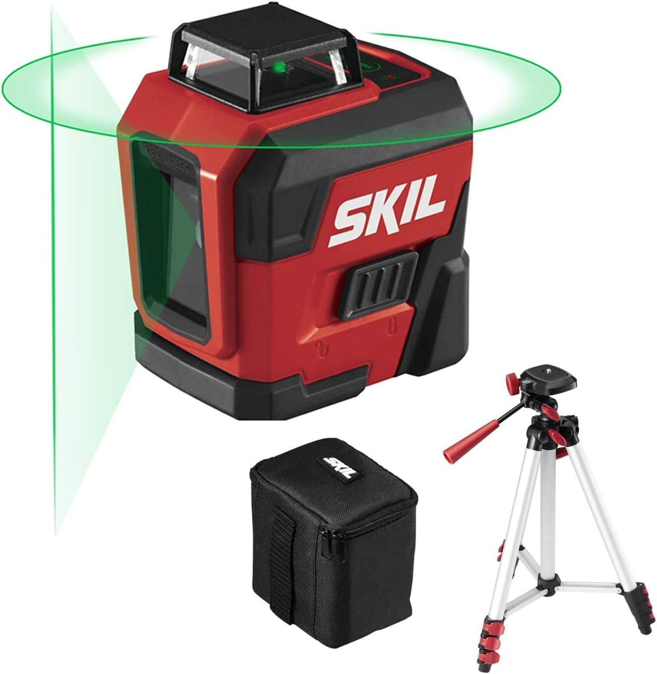 Self-Leveling Green 360° Laser Level w/Tripod - For Easy Alignment & Precision