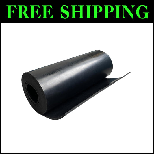 Flexible Solid Rubber Sheet 1/8" Thick - Ideal for Insulation & DIY Projects
