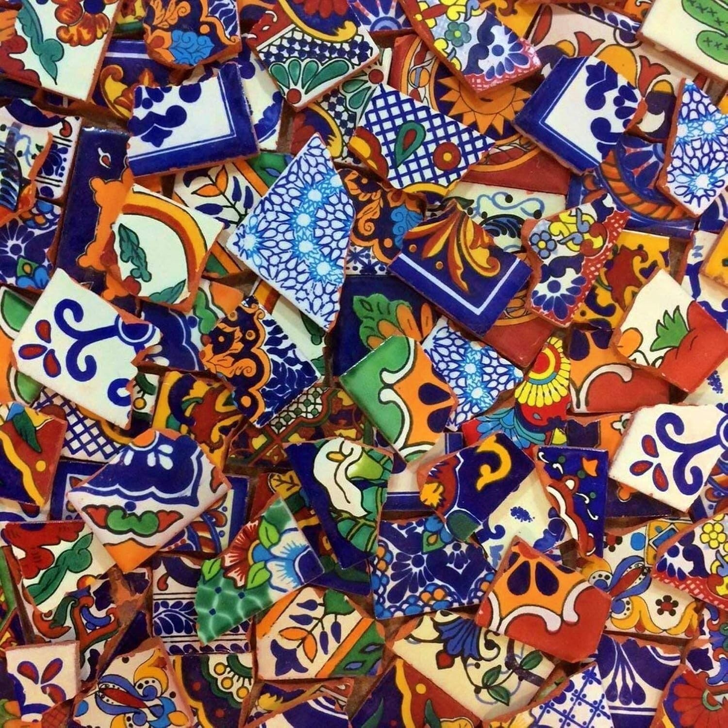 Beautiful Handcrafted Mexican Ceramic Tile - Ideal for Murals & Accent Pieces