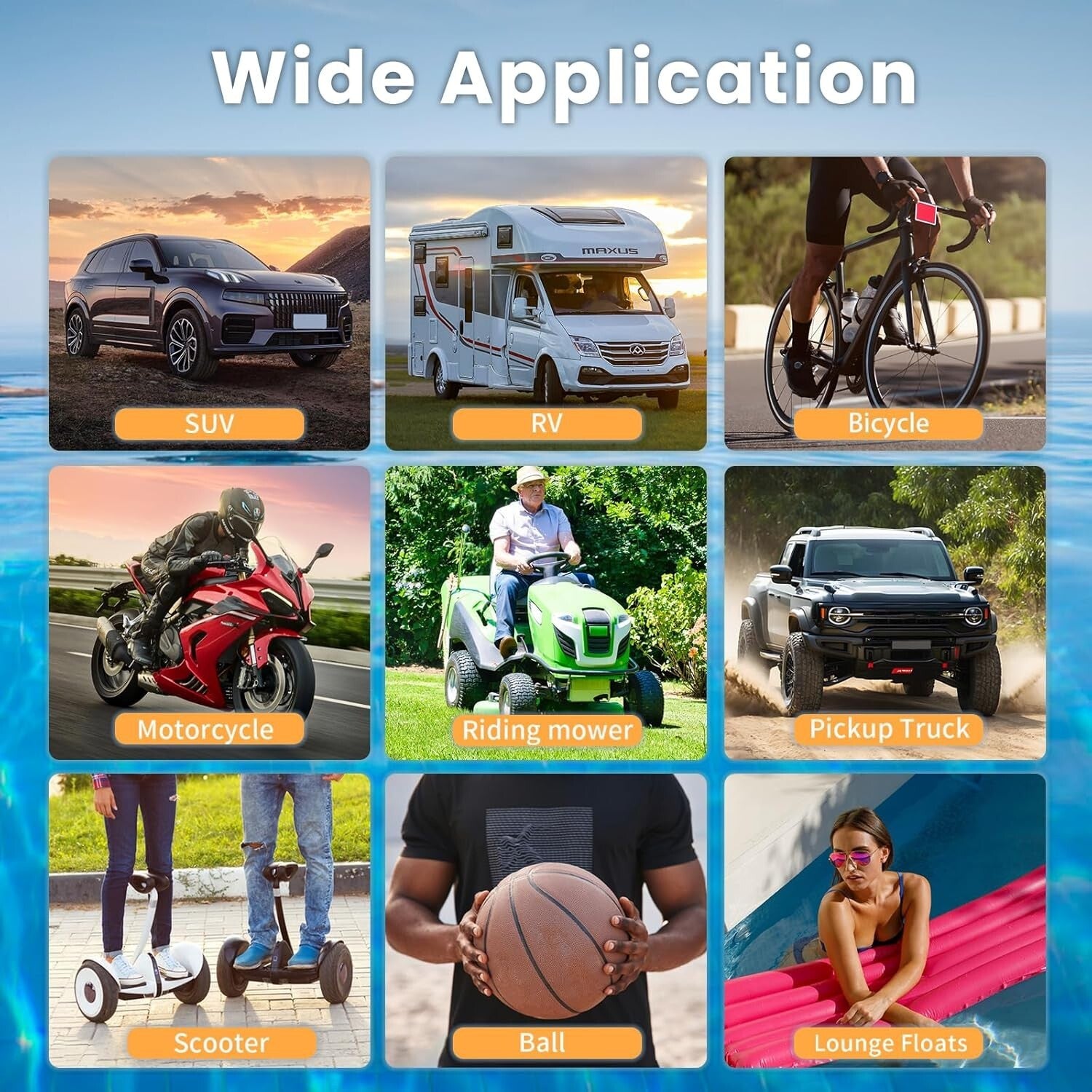 Compact 150 PSI Tire Inflator with Auto Shut-Off - Perfect for Car & Motorcycle