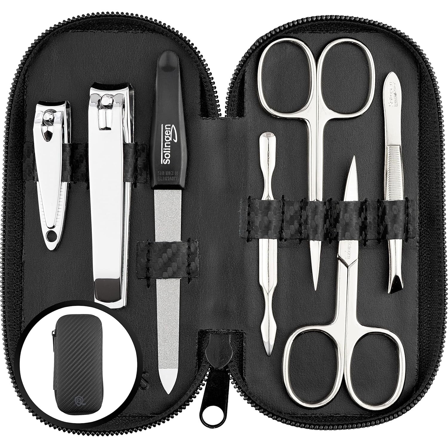 Luxury 7-Piece Nail Clippers Kit Made in Germany - Perfect for Men and Women