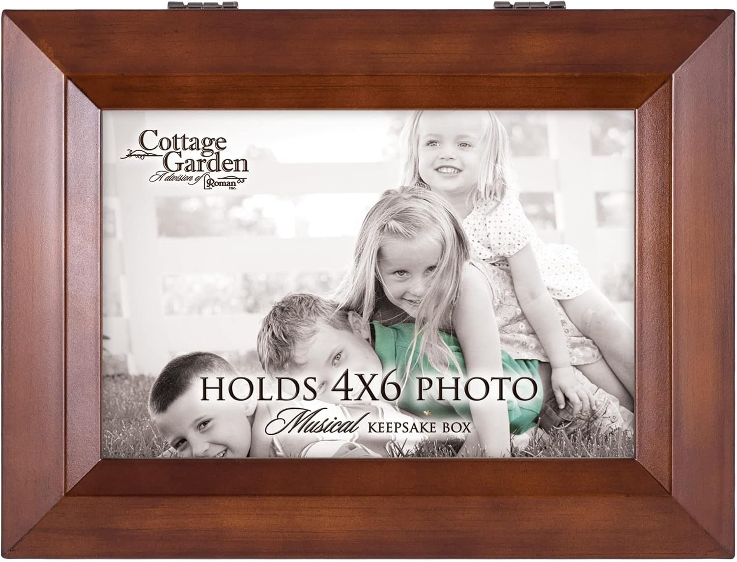 4x6 Woodgrain Musical Photo Frame Jewel Box - Plays 'You Are My Sunshine' Tune