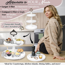 Load image into Gallery viewer, Premium 3-Tier Tray with Interchangeable Handles – Perfect for Entertaining