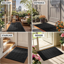 Load image into Gallery viewer, 47x32 Heavy Duty Waterproof Doormat - Non-Slip Outdoor Welcome Mat in Black