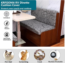 Load image into Gallery viewer, Stylish RV Dinette Cushion Covers - 4-Piece Elastic Slipcovers for Protection