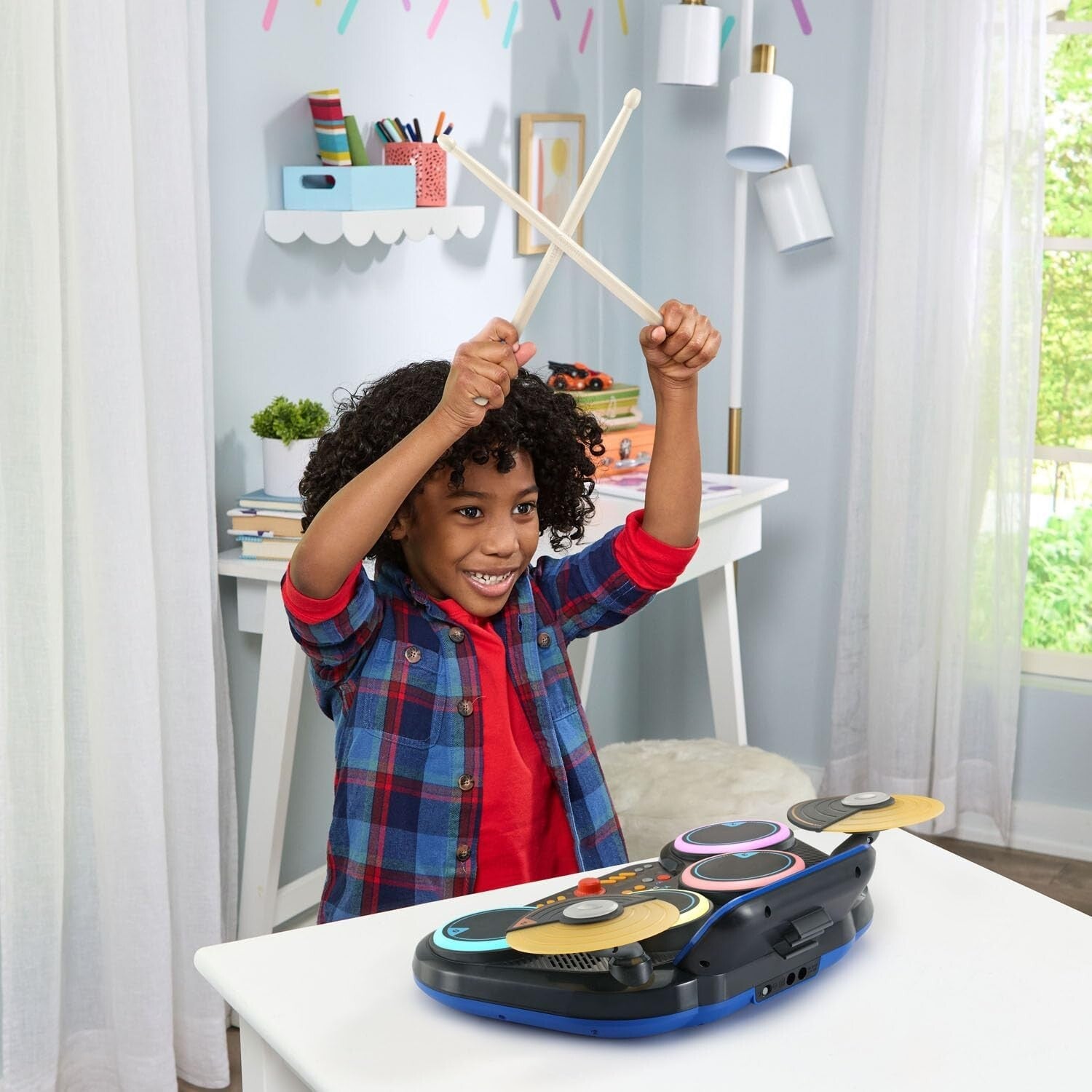 Interactive Kidi Star Drum Pad for Kids - Bluetooth, Recording & Games Included