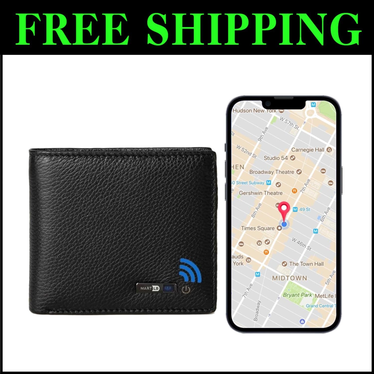 Bluetooth Anti-Lost Wallet for Men - GPS Location Tracking & Stylish Design