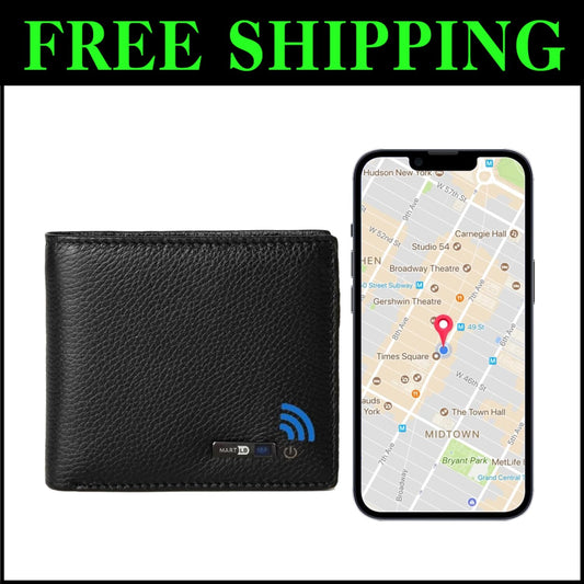 Bluetooth Anti-Lost Wallet for Men - GPS Location Tracking & Stylish Design