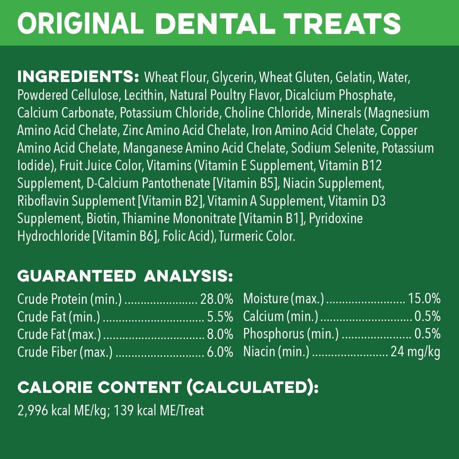 Daily Dental Care Treats for Large Dogs - 3 Packs of Natural Chews, 36 oz.
