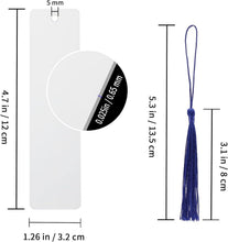 Load image into Gallery viewer, 120 Blank Metal Bookmarks with Colorful Tassels - Ideal for Crafting and Gifting