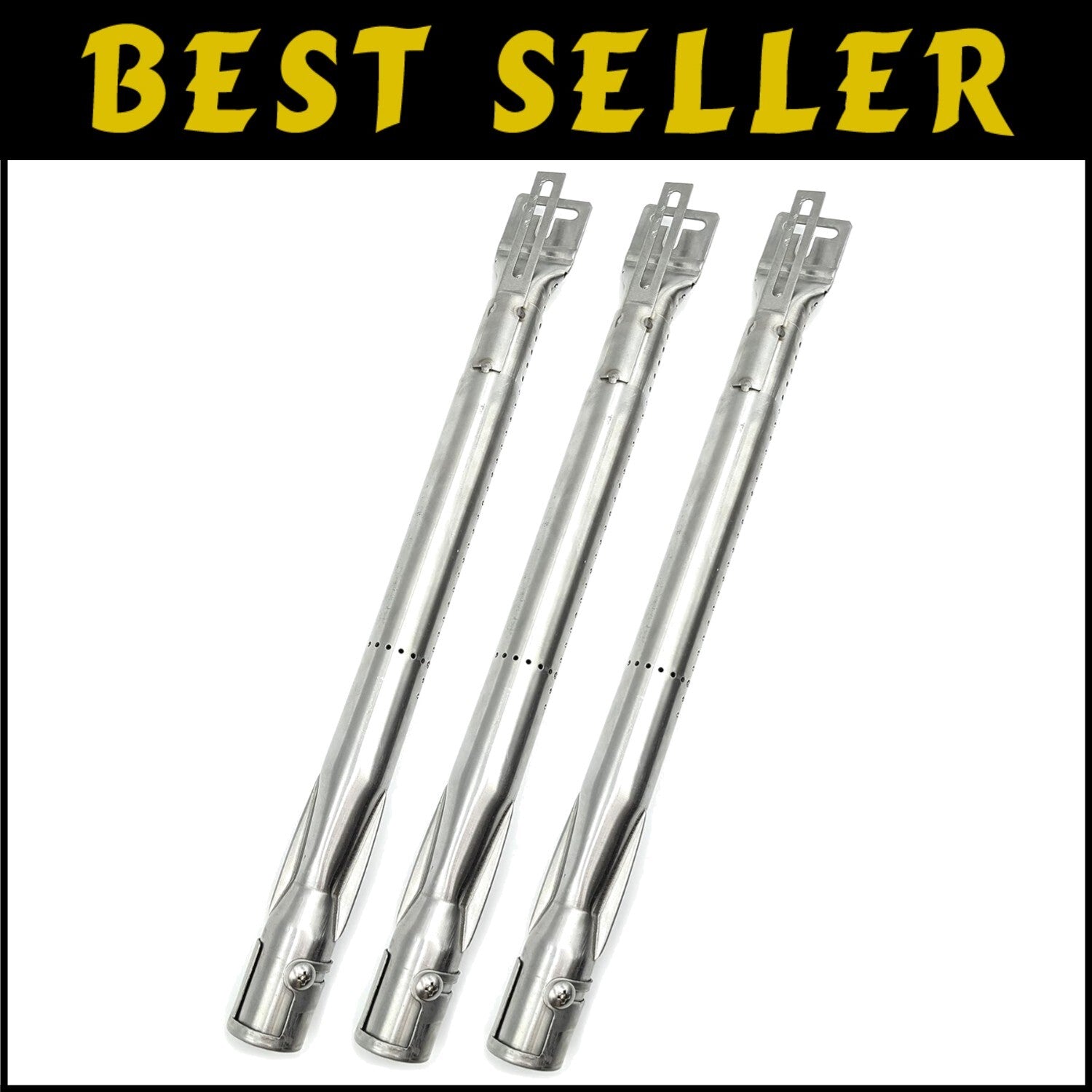 Durable 14"-19" Stainless Steel Gas Grill Burners - Easy to Install (Set of 3)