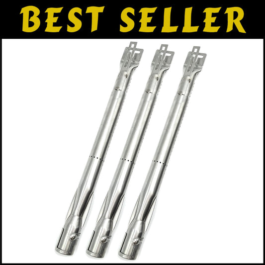 Durable 14"-19" Stainless Steel Gas Grill Burners - Easy to Install (Set of 3)
