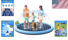 Load image into Gallery viewer, Kid-Friendly 87-Inch Water Sprinkler Mat - Safe Non-Slip Design for Outdoor Play