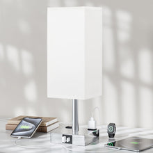 Load image into Gallery viewer, 3-Way Dimmable Touch Bedside Lamp with USB Charging - Compact &amp; Modern Design