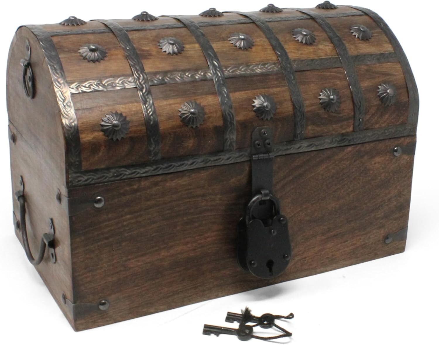 Classic Large Pirate Treasure Chest – Unique Handcrafted Wooden Storage Solution