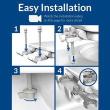 Load image into Gallery viewer, Heavy Duty White Round Toilet Seats - 2-Pack, Non-Slip, Easy DIY Installation