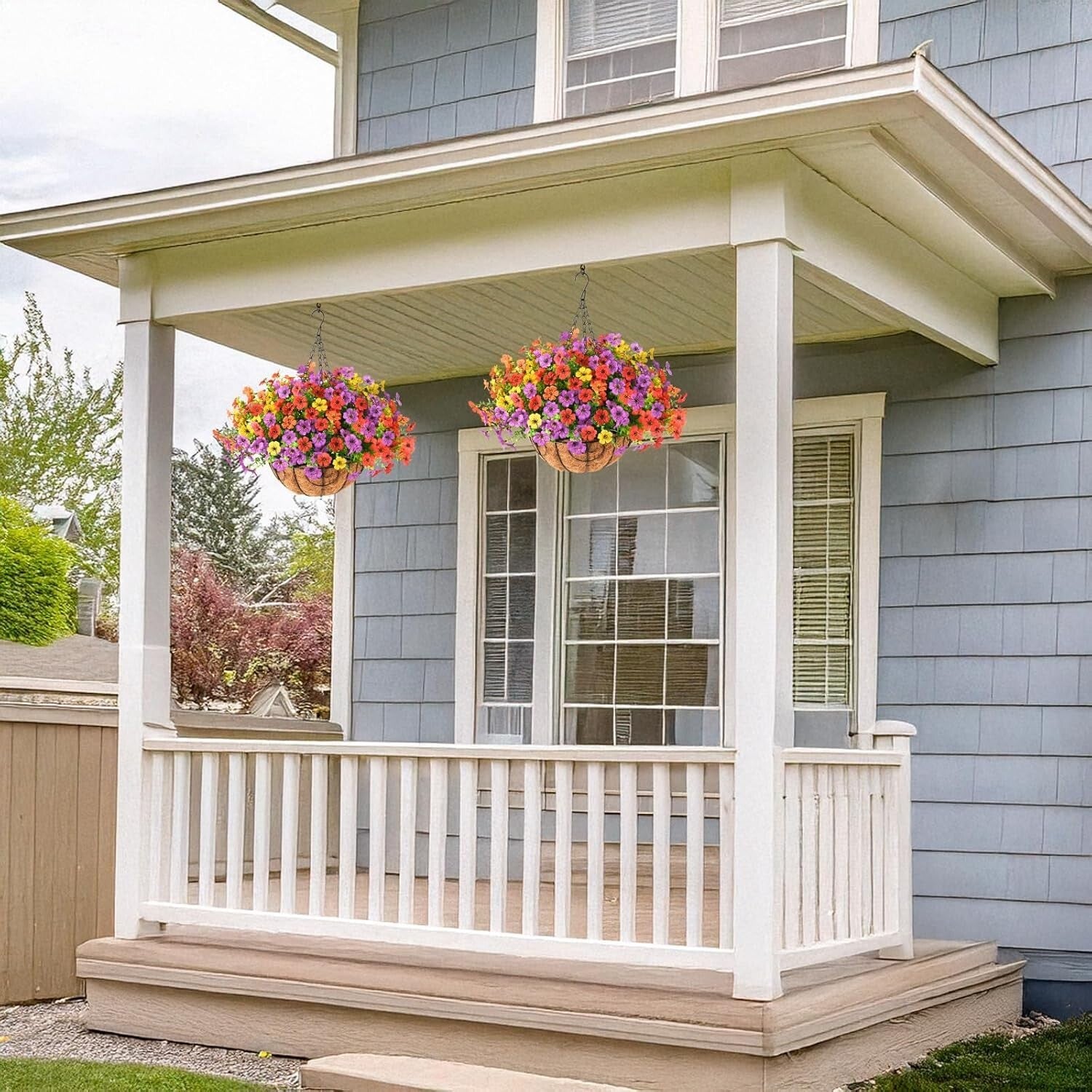 Easy-Assembly UV Resistant Hanging Daisy Planter for Gorgeous Outdoor Spaces