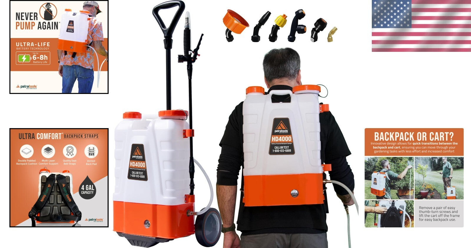 Effortless Gardening: 4 Gallon Battery Backpack Sprayer with Adjustable PSI