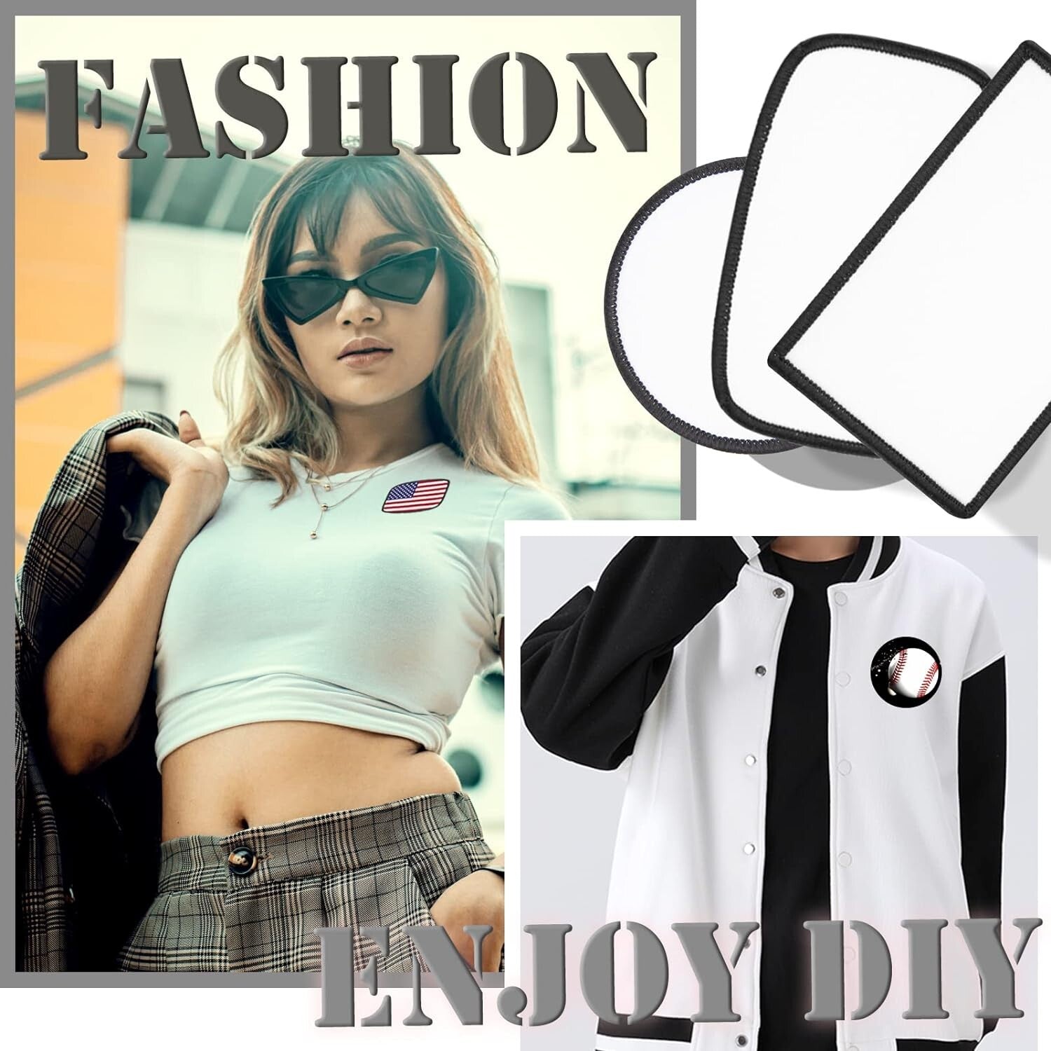 150 Pieces Iron-On DIY Sublimation Patches - Customizable Fun for All Ages