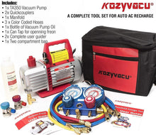 Load image into Gallery viewer, Versatile AC Repair Tool Kit with Manifold Gauge Set for R134A, R22, R410A