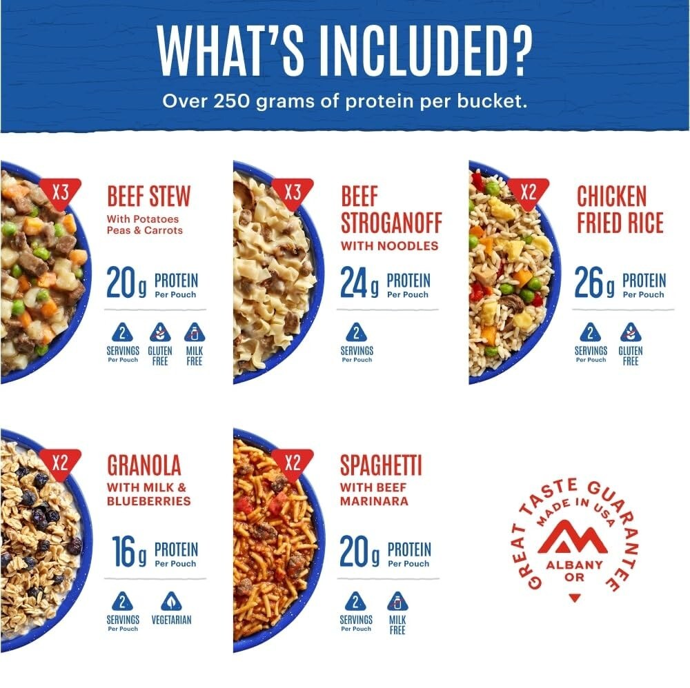 Delicious Freeze-Dried 12-Pouch Meal Assortment - Perfect for Outdoor Adventures