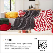 Load image into Gallery viewer, Breathable and Soft Chunky Knit Chenille Throw Blanket - Elegant Ivory 80''x90''
