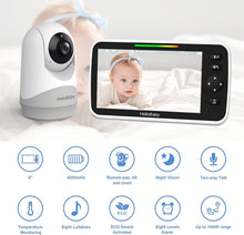 Load image into Gallery viewer, Video Baby Monitor with 6” IPS Screen &amp; 4000mAh Battery - Ultimate Safety