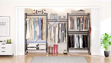 Load image into Gallery viewer, Versatile 3-Tier Metal Clothing Rack on Wheels for Organized Spaces - 80.7" High