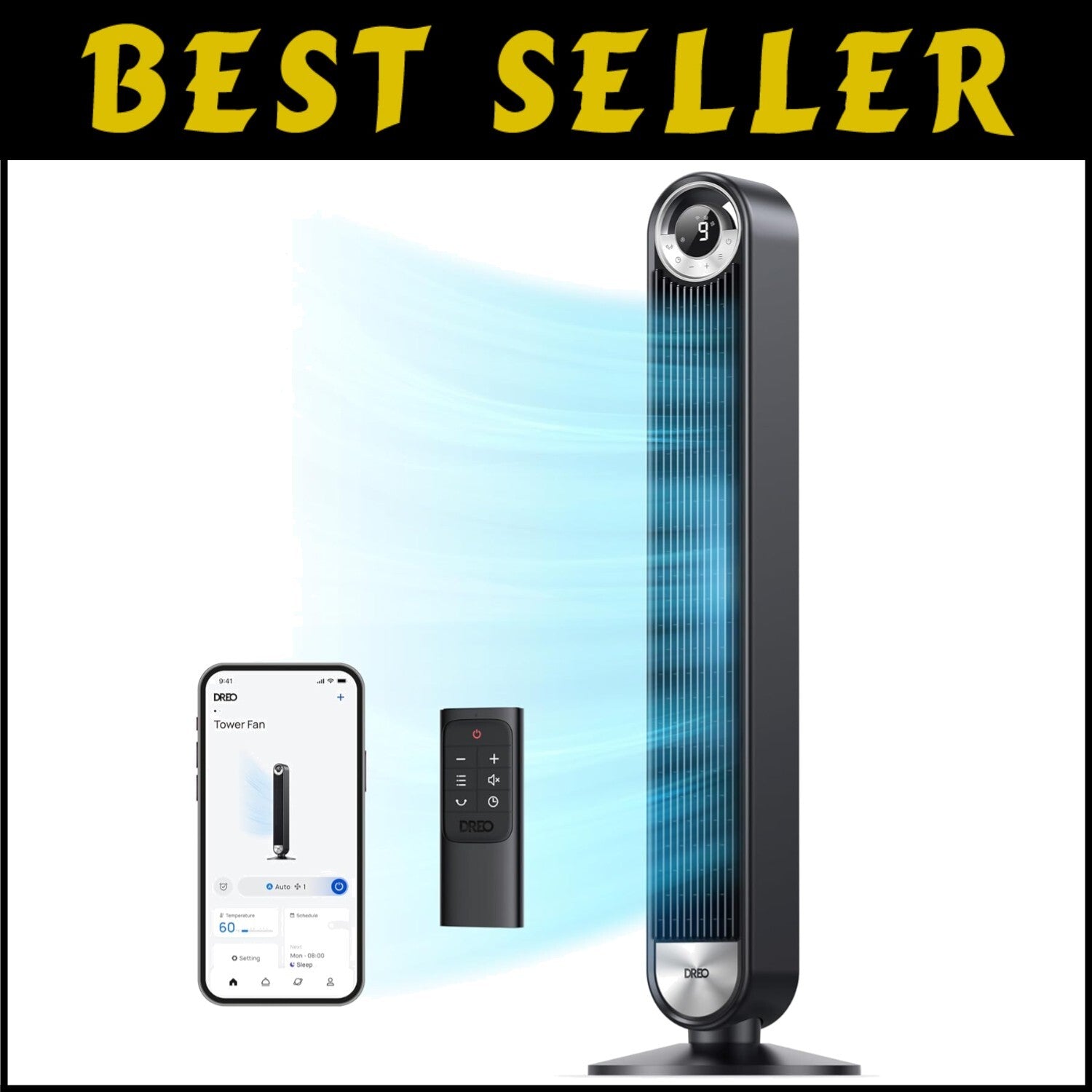 DC Motor 42" Standing Fan - Modern Cooling Solution with Smart Timer & Modes