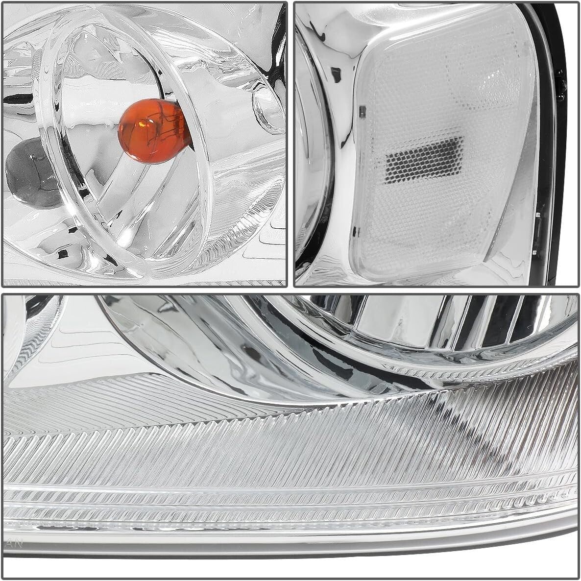 Enhance Visibility with Chrome Clear Headlights for 2004-2008 F150 & Mark LT