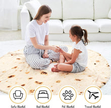 Load image into Gallery viewer, Giant Burrito Flannel Blanket – 90” Lightweight Throw for Cozy Laughs